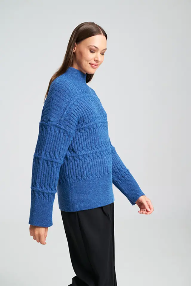 Ζεστό Πλεκτό με Πλέξη Cable OVADIA SWEATER - XS 3