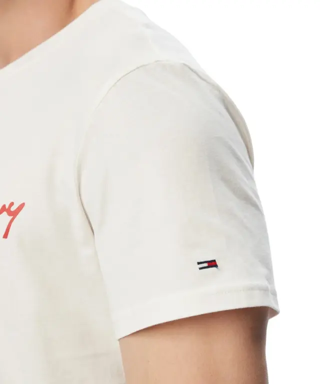 Tommy Hilfiger - Ανδρικό T-shirt Tjw Sign Slim Fit DM0DM22538-YBH Εκρού 3