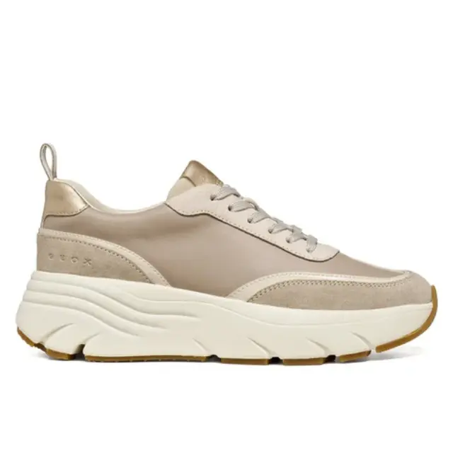 Γυναικεία Ανατομικά Δερμάτινα Sneakers Geox Diamanta D66UFA 09B22 C0084 Μπεζ Μπεζ - 37