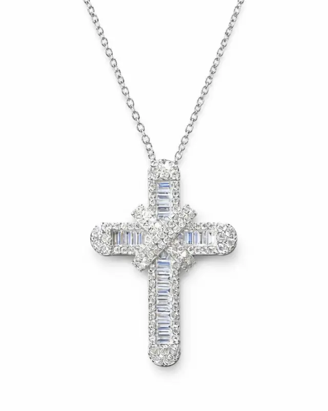 Ghetto Crucifix Shape 3A Zircon Necklaces for Women s