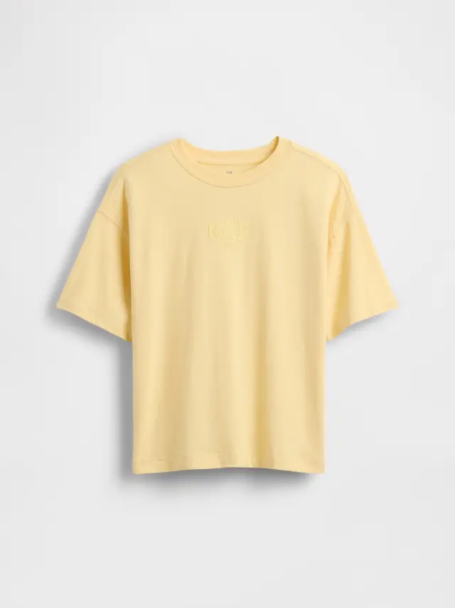 Παιδική Μπλούζα Oversized με Logo Gap 1969 maize - XXL