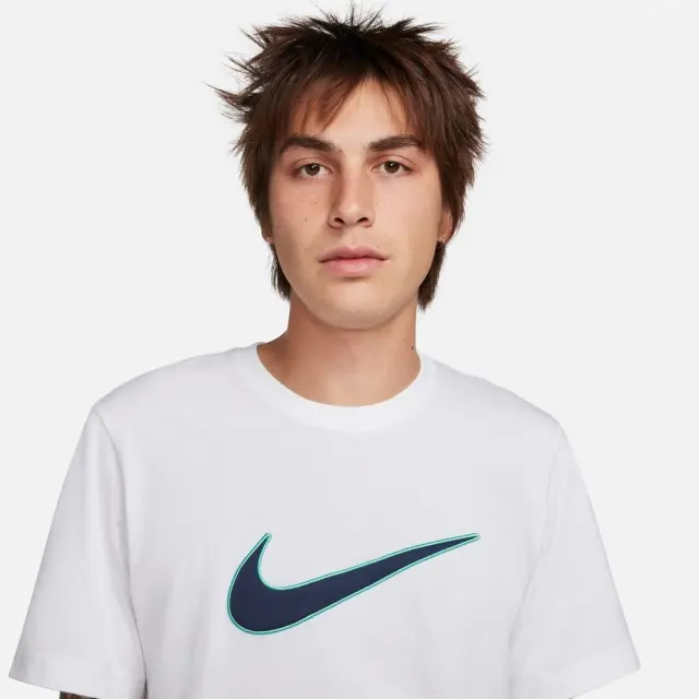 Nike Men's ss T-Shirt (FN0248-101) - Λευκό-Μπλέ - XS 2