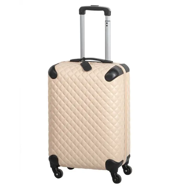 Βαλίτσα Καμπίνας 55x37x22 Σκληρή Premium Greenwich Polo Club 7504 Ivory Πολυπροπυλένιο
