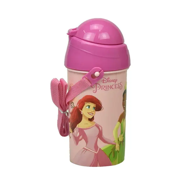 Gim Παγούρι Πλαστικό με Καλαμάκι 500ml Princess (551-42209)