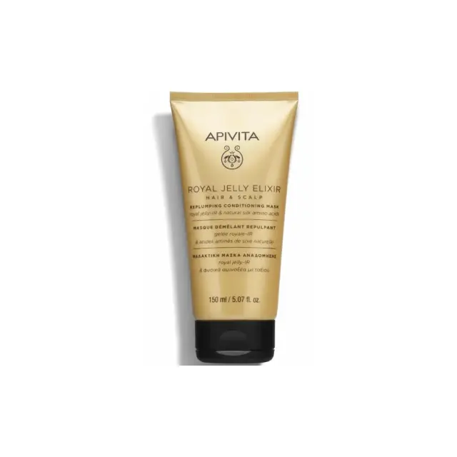 Apivita Royal Jelly Elixir Conditioner Μαλακτική Μάσκα Αναδόμησης Με Βασιλικό Πολτό+Αμινοξέα Μεταξιού 150ml