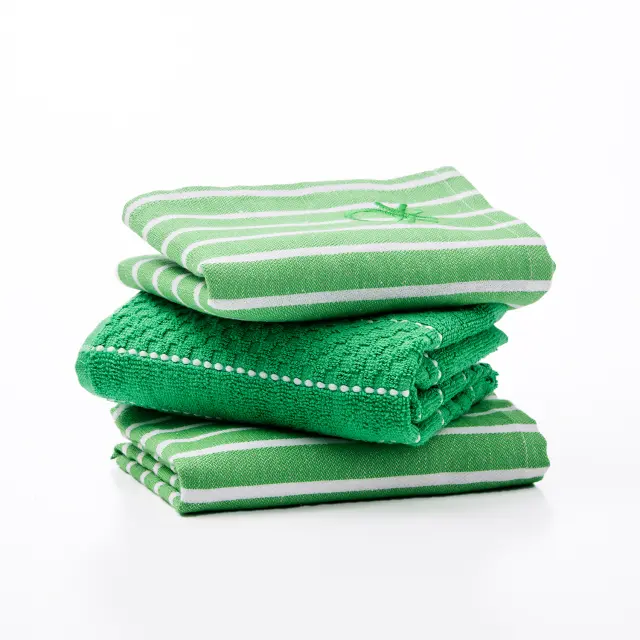 Benetton Po Σετ Πετσέτες Κουζίνας 3τμχ Green