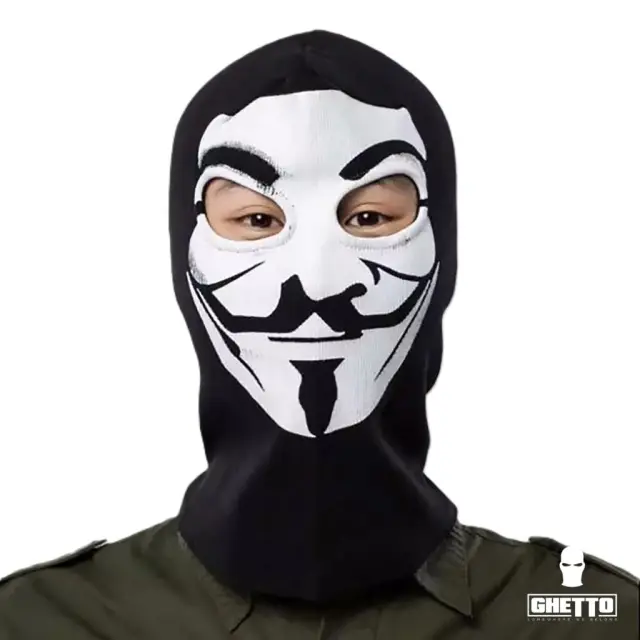 Ghetto Balaclava Ghost V for Vendetta Winter Full Face 2 Hole