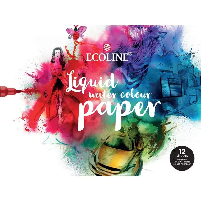 Royal Talens Χαρτί A4 Ecoline Liquid Watercolour για Ακουαρέλα - 290gr/m² - 12 Φύλλα