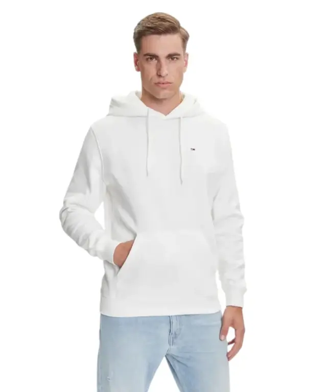 Tommy Hilfiger - Ανδρικό Φούτερ Flag Regular Fit DM0DM20742-YBL Εκρού - XL