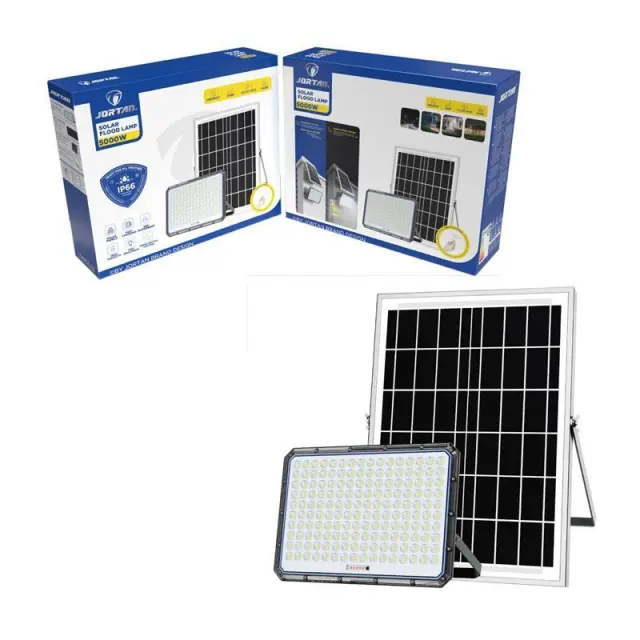 Jortan Ηλιακός Προβολέας Με Τηλεχειριστήριο LED 5000W IP66- Solar Flood Lamp 0274020