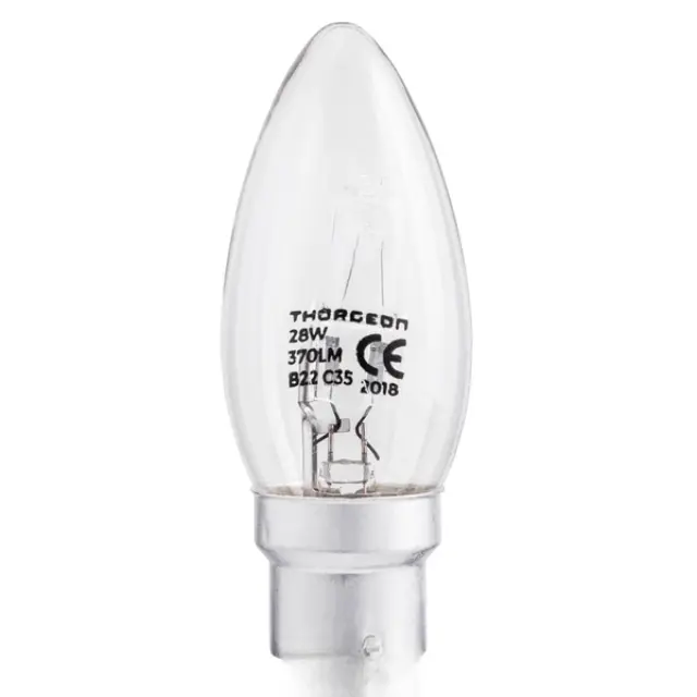 Halogen Lamp 28W B22d B35 240V Clear