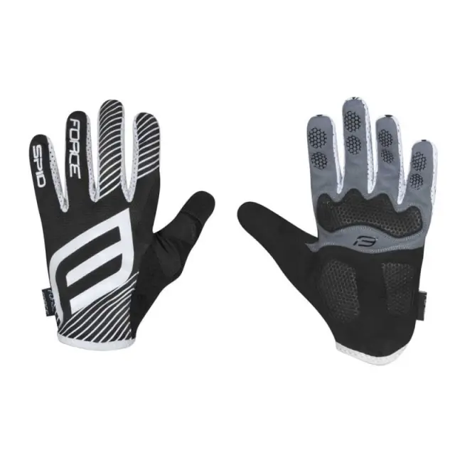 FORCE MTB / DOWNHILL SPID ΓΑΝΤΙΑ ΠΟΔΗΛΑΣΙΑΣ ΜΑΥΡΟ-ΑΣΠΡΟ 9056957-L