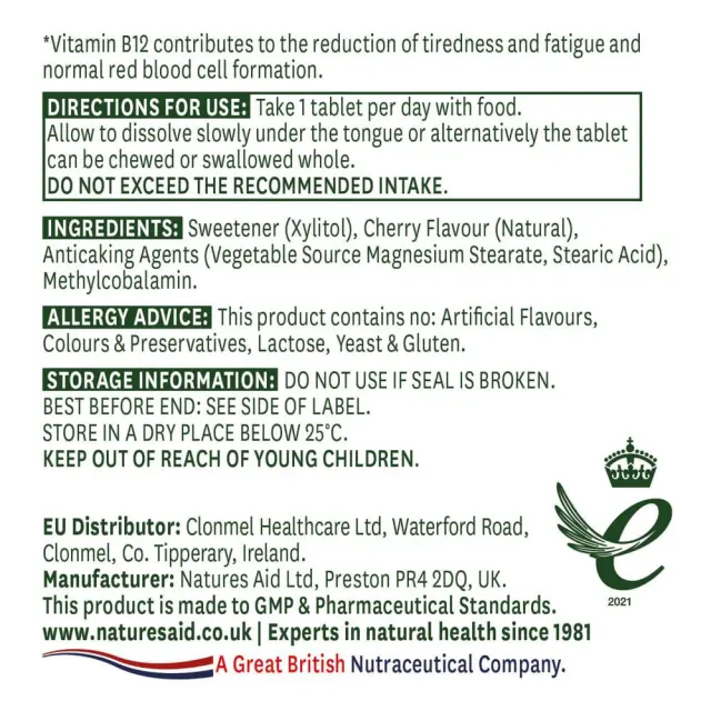 Natures Aid Vitamin B12 2
