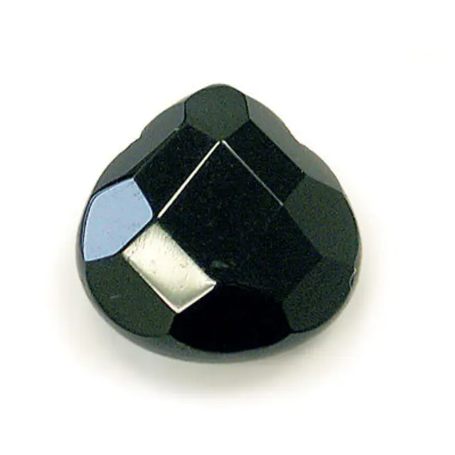 Ορυκτό Γυαλί Μαύρο Πρισματικό Pear 16x16mm - 1τεμ