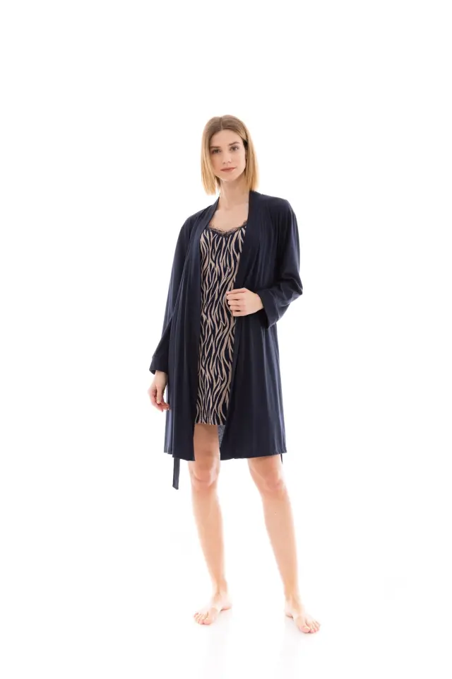 W1394 - Type - NIGHTGOWN SET 2PCS BEIGE ZEBRA - XL 3