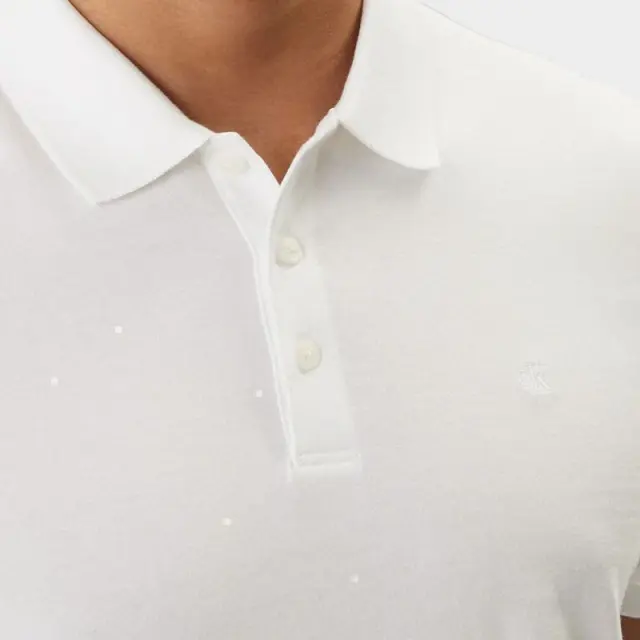 Calvin Klein - Ανδρικό T-Shirt Polo Classic Logo LV04RD255G-YAF Λευκό - XL 3