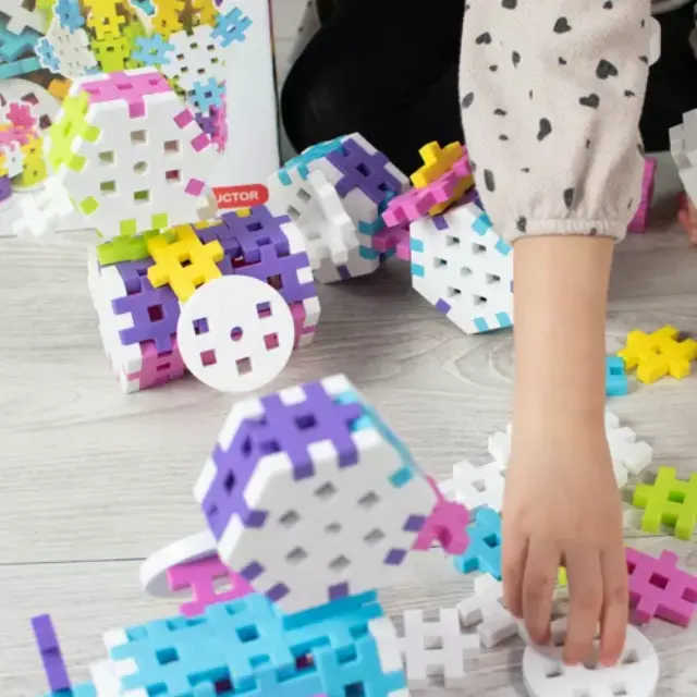 Meli Εκπαιδευτικά Τουβλάκια Κατασκευών Maxi Constructor Pink 70 τμχ από 1+ ετών 50423 3