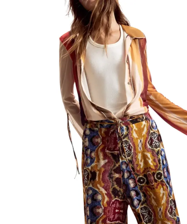 Desigual - Γυναικείο Παντελόνι Beattle Palazzo Lacroix 26SWPW49-9019 Πολύχρωμο 2