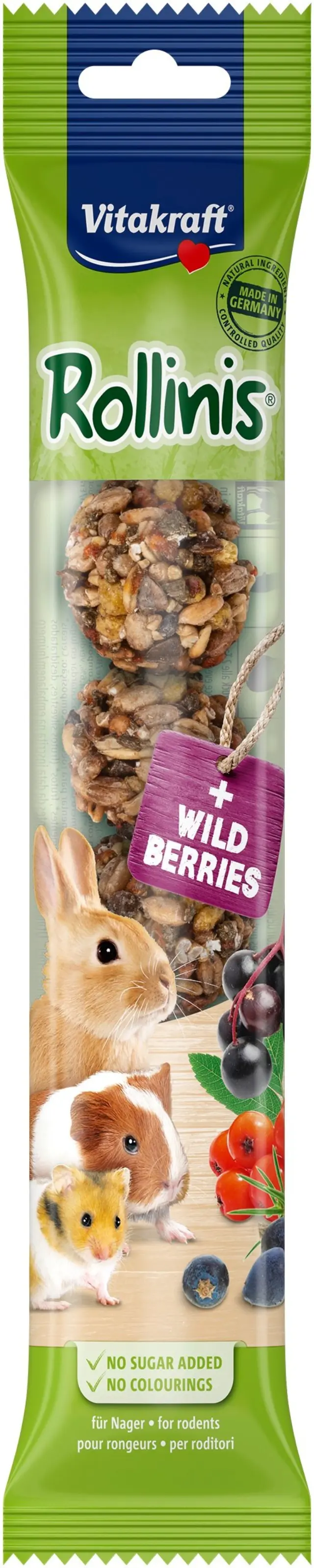 Vitakraft - Rollinis Wildberry for rodents 40g (25728) - Pet Supplies