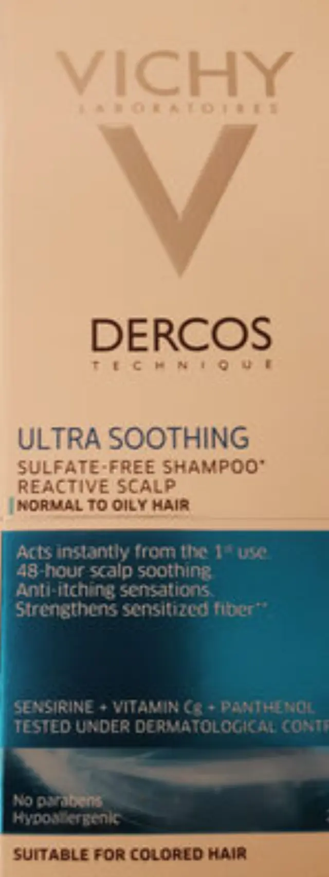 Vichy Dercos Ultra Soothing Sulfate-Free Shampoo Normal To Oily Hair sulphate-free shampoo for oily scalp 200 ml