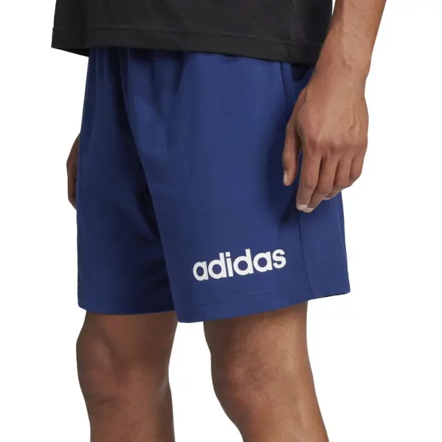 adidas Essentials Linear Single Jersey Shorts (JE9013-Blue) - Μπλέ 3