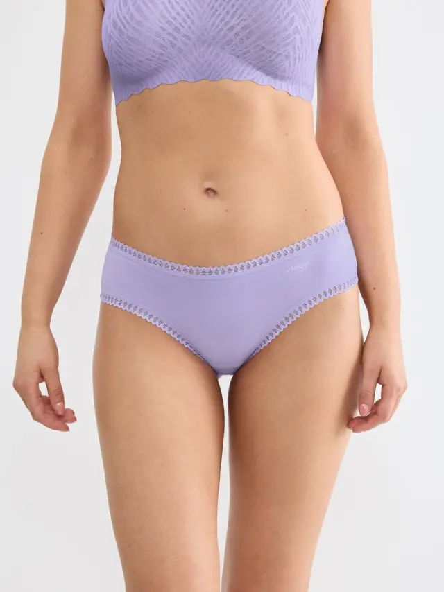 Sloggi Βαμβακερά Σλιπ Go Crush Hipster Συνδυασμός Λιλά 3-Pack