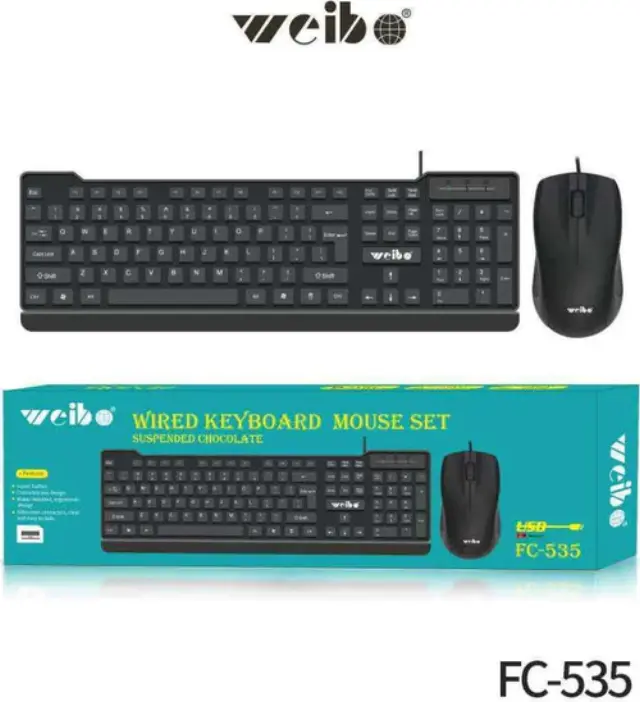 Weibo WB-535 Σετ Πληκτρολόγιο & Ποντίκι Αγγλικό US