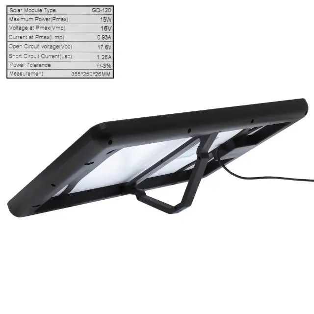 GDSuper GD-120 Ηλιακός Φορτιστής Φορητών Συσκευών 15W με σύνδεση USB 2