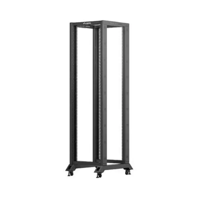 Lanberg Open Rack 19" 42U 600X800 Black V2 (OR01-6842-B) 2