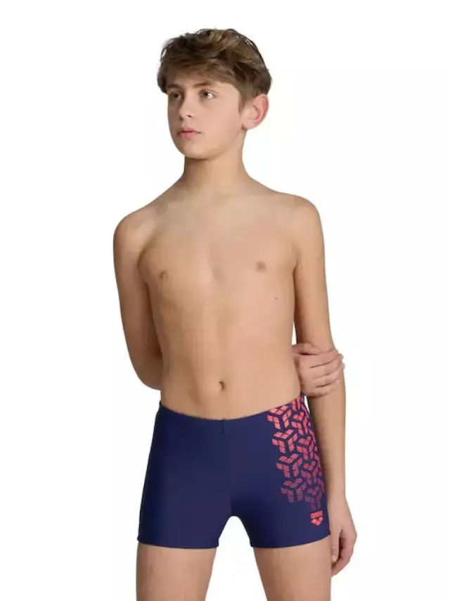 Arena Boy's Swim Short Graphic Navy-Fluo-Red 006720740 - 164