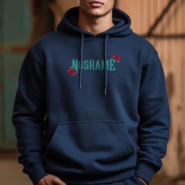 Φούτερ Noshame® Navy με τύπωμα και κουκούλα - 512307 - XXL 2