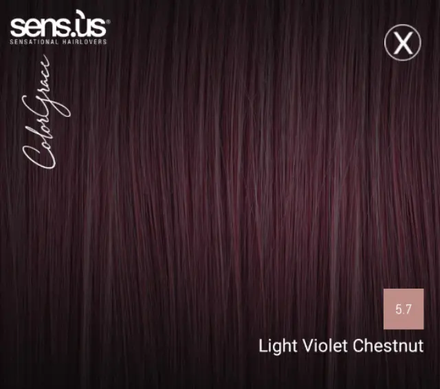 Sensus Color Grace M3K 5.7 Violet Chestnut 100ml - (μόνιμη βαφή καστανό βιολέ) 2
