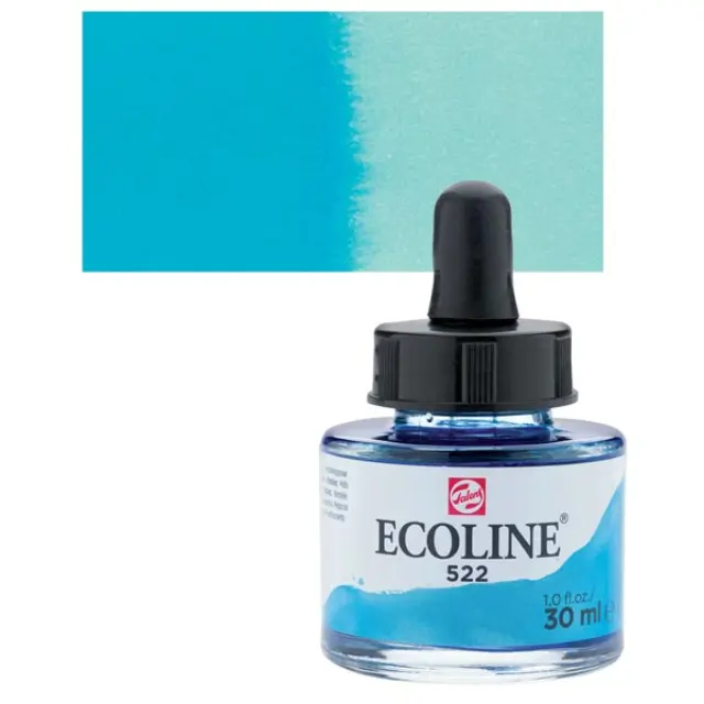 Μελάνι Talens Ecoline - 522 Turquoise Blue - 30ml