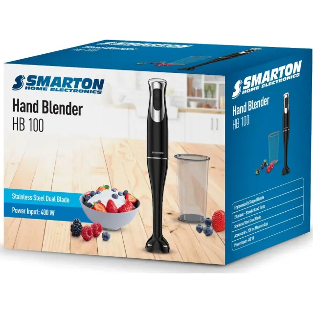 Ραβδομπλέντερ Smarton HB 100 400W 2 Ταχυτήτων 700ml Μαύρο 2