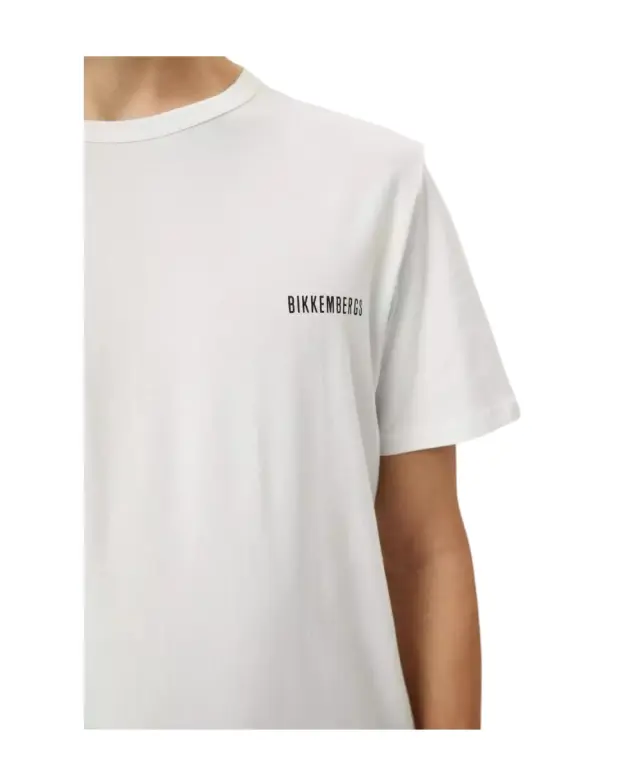 Bikkembergs - Ανδρικό T-shirt Κοντομάνικο BKK2MTS01-WHITE Λευκό 2