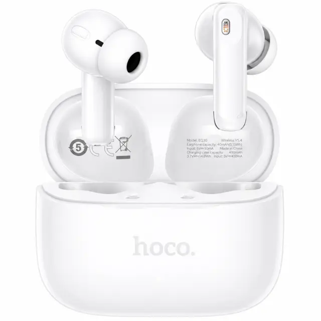 Wireless Hands Free Hoco EQ30 Eufonia TWS Hi-Fi v6.0 300mAh 7h Ομιλίας Λευκά