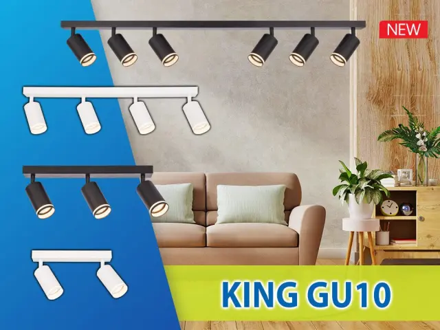 Φωτιστικό με 3 Σποτ - Ράγα KING Λευκή SP733-3L VIV004797 2