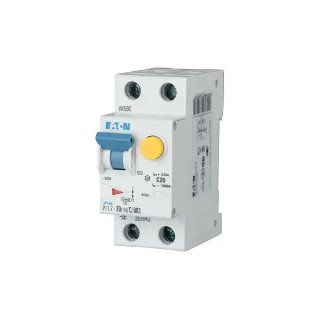 PFL7-20/1N/B/003-A RCD/MCB combination, 20 A, 30 mA, MCB trip characteristic: B, 1p+N, RCD trip characteristic: A