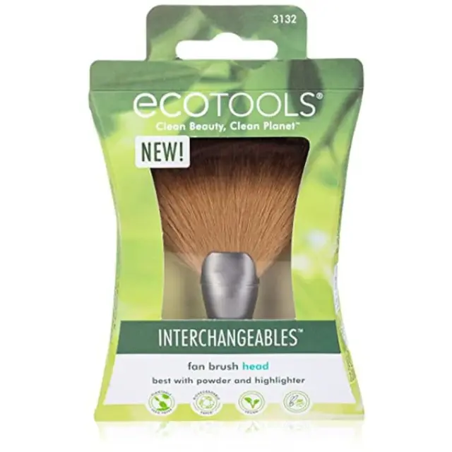 EcoTools Interchangeable Fan Brush Head Ανταλλακτικό Πινέλο Μακιγιάζ για Φυσικό Φινίρισμα