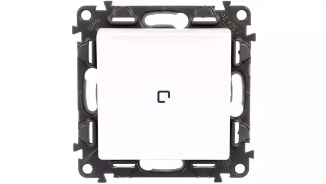 Illuminated two-way switch Valena Life - 10 AX - 250 V~ -with cover plate -white