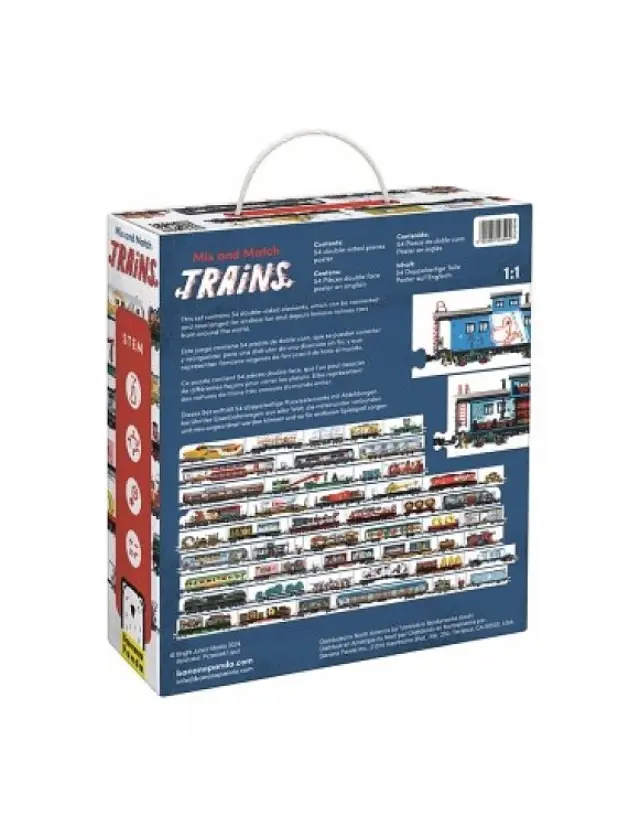 Παιδικό Παζλ Banana Panda Mix and Match Trains 5+ ΠΟΛΥΧΡΩΜΟ - One Size 3
