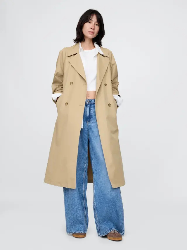 Μπεζ Icon Trench Καπαρντίνα Khaki tan