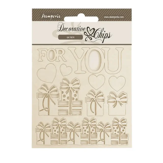 Chipboard Stamperia 14x14cm, Gear up for Christmas, For You