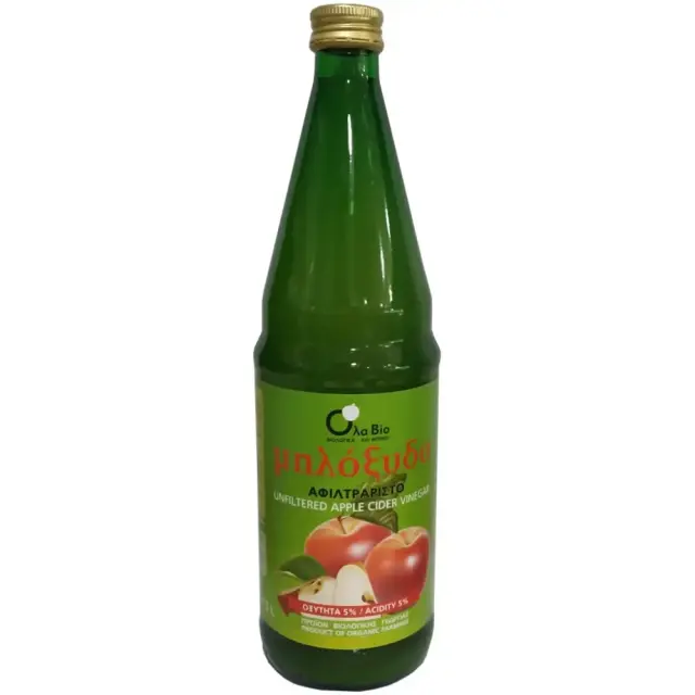 Μηλόξυδο αφιλτράριστο, Bio, Όλα Bio, 750ml