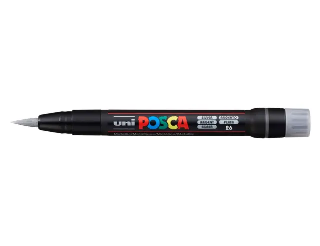 Μαρκαδόρος Σχεδίου Uni Posca PCF-350 με πάχος μύτης 1.0-10.0mm - SilverPCF-350(E) - AΣHMI