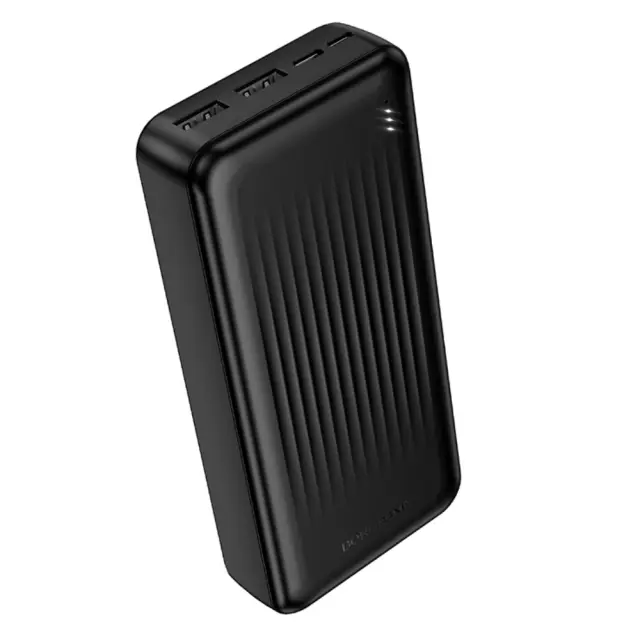Power Bank Borofone BJ78A 20000mAh 5V/2A με 4 Θύρες 1xUSB-C, 2xUSB-A, 1xMicroUSB και LED Ένδειξη Μπαταρίας Μαύρο