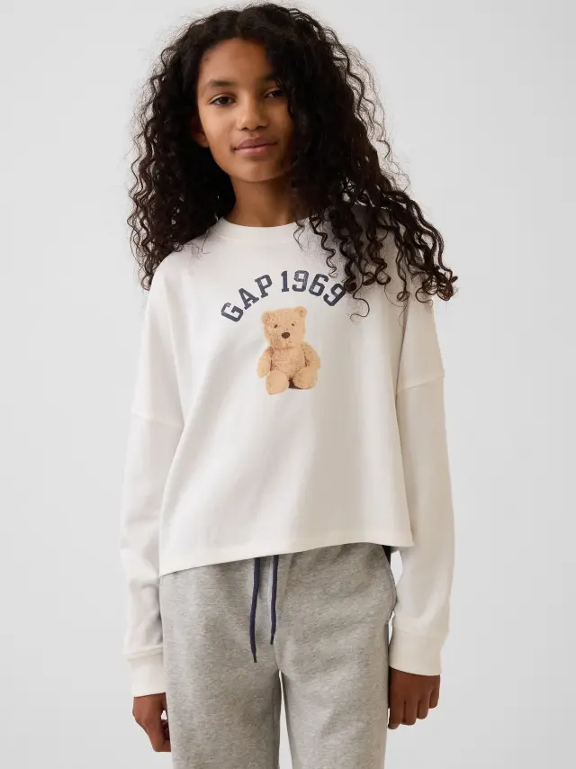 Παιδική Μπλούζα Heavyweight Oversized Γραμμής New off white