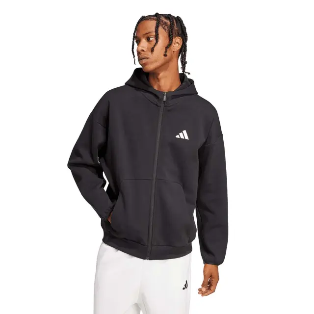 adidas Sportswear Men's Future Icons Small Logo Full-Zip Hoodie Μαύρο JI8768 (adidas Sportswear)