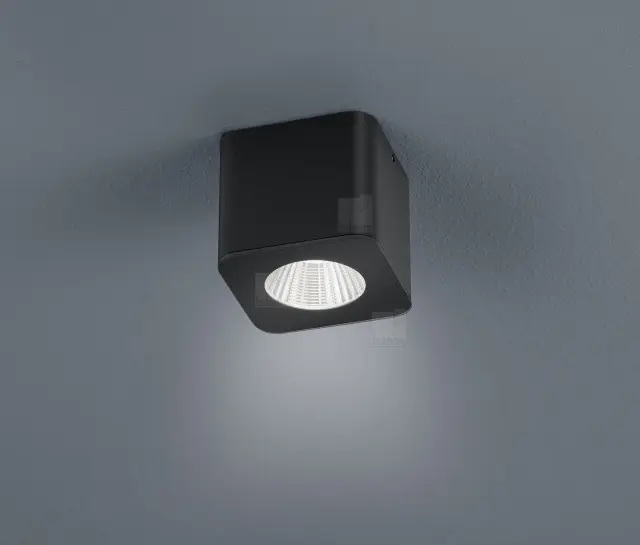 OSO Φωτιστικό Οροφής LED Ματ Μαύρο IP44 Άμεσου Φωτισμού