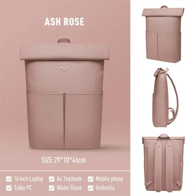 Σακίδιο Πλάτης MaH Line Rolltop M25B3334B05 Ροζ - ONESIZE 2